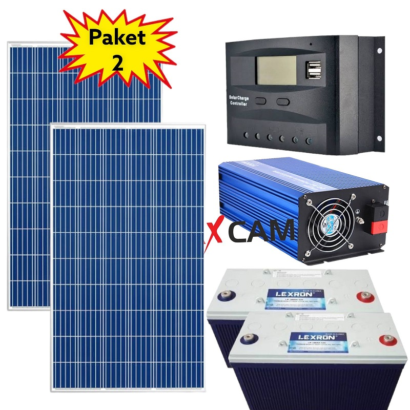Solar Paket Güneş Enerjisi Sistemi Bağ Evi Paketi Mini Buzdolabı Paketi 